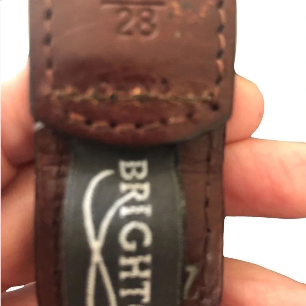 Brighton Double Braided Leather Belt #97087 Woven Brown Small 28”Boho Chic